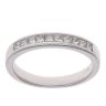 Platinum 0.30ct Princess Cut Diamond Half Eternity Ring