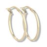 9ct Yellow Gold Oval Hoop Earrings
