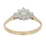 18ct Yellow Gold 0.33ct Diamond Cluster Ring