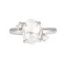 Sterling Silver Moonstone Cubic Zirconia Ring
