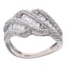 9ct White Gold Cubic Zirconia Cluster Ring