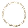 9ct Yellow Gold Figaro Bracelet 7.5"
