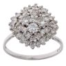 18ct White Gold 1.75ct Brilliant Cut Diamond Cluster Ring