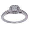 18ct White Gold 0.60ct Princess And Brilliant Cut Diamond Cluster Ring