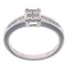 18ct White Gold 0.25ct Princess and Brilliant Cut Diamond Cluster Ring