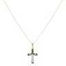 Children's 14ct Yellow And White Gold Crucifix Pendant And Chain 16"