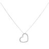 9ct White Gold Cubic Zirconia Heart Pendant And Chain 16"