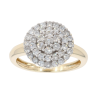 9ct Yellow Gold 1.00ct Brilliant Cut Diamond Cluster Ring