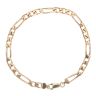 9ct Yellow Gold Figaro Bracelet  8"