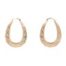 9ct Yellow Gold Diamond Cut Creole Earring