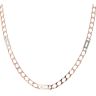 9ct White and Rose Gold Square Curb Chain 20"