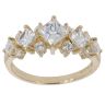 14ct Yellow Gold Cubic Zirconia Cluster Ring