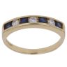 18ct Yellow Gold 0.20ct Diamond and Sapphire Half Eternity Ring