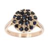 9ct Yellow Gold Sapphire Cluster Ring