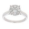 18ct White Gold 0.75ct Brilliant Cut Diamond Cluster Ring