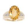9ct Yellow Gold Citrine And Cubic Zirconia Ring