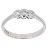 18ct White Gold 0.25ct Brilliant Cut Diamond Trilogy Ring