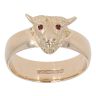 9ct Yellow Gold Ruby Bull Ring