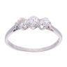 18ct White Gold 0.50ct Diamond Trilogy Ring