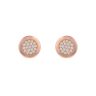 Rose Gold Plated Sterling Silver Cubic Zirconia Stud Earrings