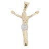 14ct Yellow and White Gold Crucifix Pendant