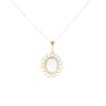 9ct Yellow Gold Created Opal Pendant And Chain 18"