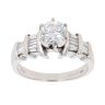 18ct White Gold 1.50ct Baguette And Brilliant Cut Diamond Solitaire Ring