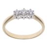 9ct Yellow Gold Cubic Zirconia Trilogy Ring