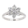 14ct White Gold 1.00ct Diamond Cluster Ring