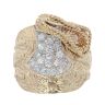 9ct Yellow Gold Cubic Zirconia Saddle Ring