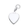 Sterling Silver Heart Shaped Perfume Bottle Ashes Holder Urn Pendant