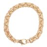9ct Yellow Gold Patterned and Plain Belcher Bracelet 8"