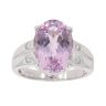 18ct White Gold 0.05ct Diamond And Amethyst Ring