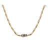 14ct Yellow And White Gold Monaco Spin Pave Lock Twist Chain 26"