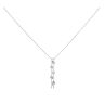 9ct White Gold Multi-Gemstone Pendant And Chain 18"