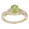 9ct Yellow Gold 0.02ct Diamond And Peridot Solitaire Ring