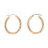 9ct Yellow Gold Twist Hoop Earrings