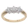 18ct Yellow Gold 0.75ct Brilliant Cut Diamond Trilogy Ring