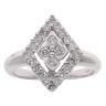 18ct White Gold 0.55ct Brilliant Cut Diamond Cluster Ring