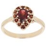 9ct Yellow Gold Garnet Cluster Ring