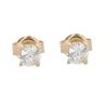 14ct Yellow Gold Cubic Zirconia Solitaire Stud Earrings
