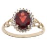 9ct Yellow And White Gold 0.02ct Diamond And Garnet Cluster Ring