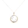 9ct Yellow And White Gold 0.02ct Diamond Vine Pendant And Chain 18"