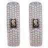 14ct Yellow Gold Monaco Classic Cubic Zirconia Pave Hoop Earrings