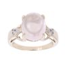 9ct Yellow Gold Rose Quartz and White Topaz Ring