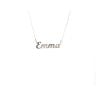9ct White Gold Personalised Script Name Necklace