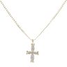 9ct Yellow Gold 0.05ct Diamond Cross Pendant and Chain 24"