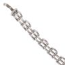 9ct White Gold Watch Strap Style Fancy Bracelet 7.5"