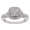 9ct White Gold 0.45ct Brilliant Cut Diamond Cluster Ring