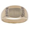 9ct Yellow Gold 0.05ct Diamond Signet Ring